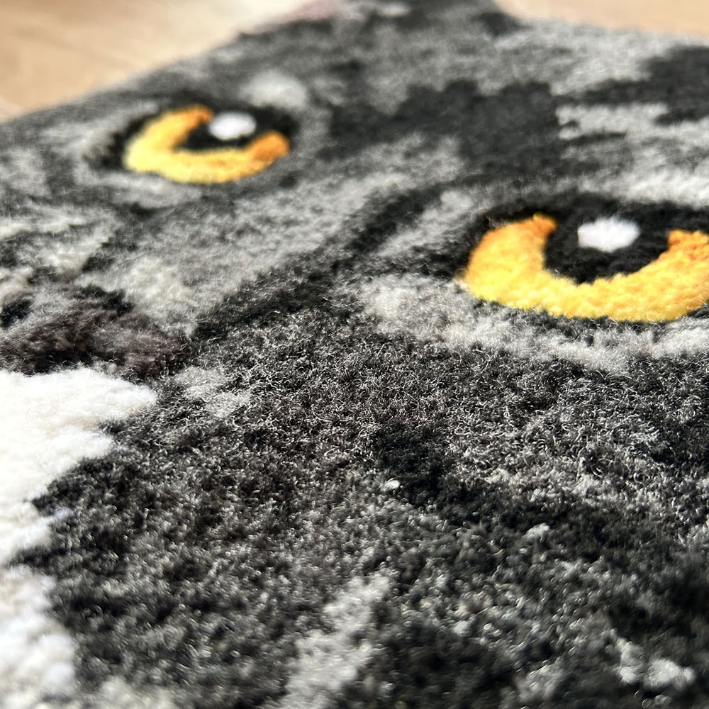 custom tufted cat rug