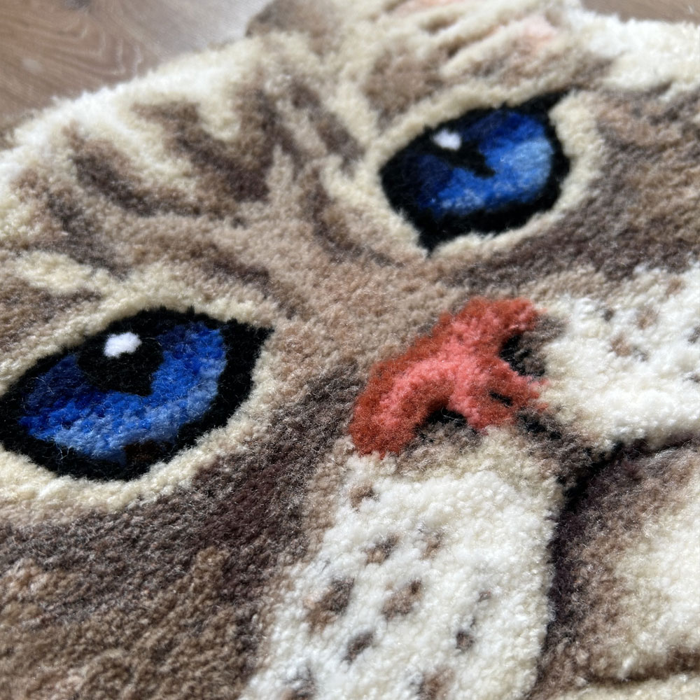 custom tufted cat rug