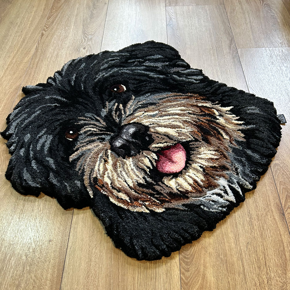 handmade dog rug portrait