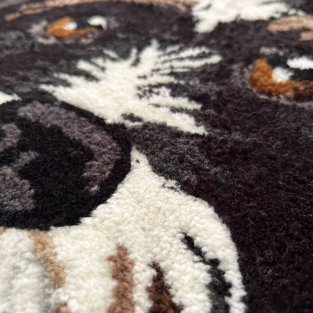 handmade dog rug portrait